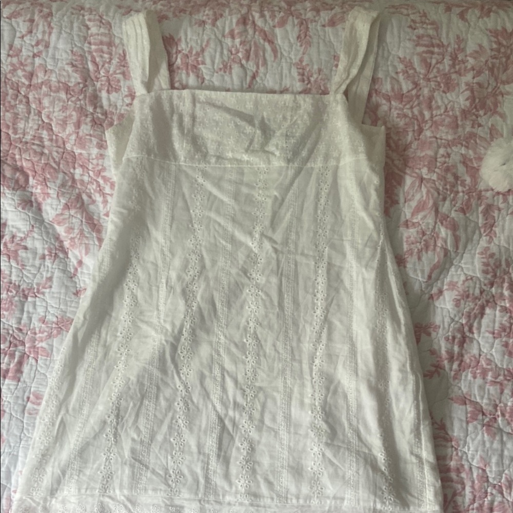 White mini dress eyelet